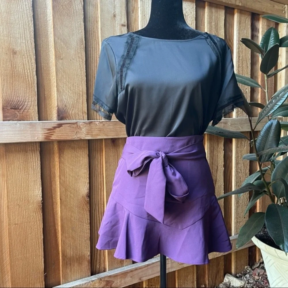 Zara Mini Flare Purple Skort